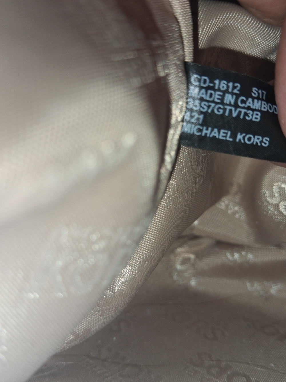Authentic Michael Kors Jet Set East West Tote Bag - White/Navy (EUC!) - Picture 6 of 16